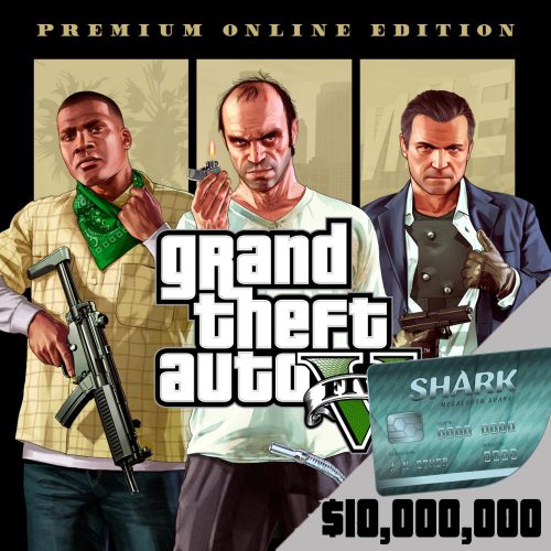 Grand Theft Auto V: Premium Online Edition + Megalodon Shark Card ($10.000.000) Bundle (EU)